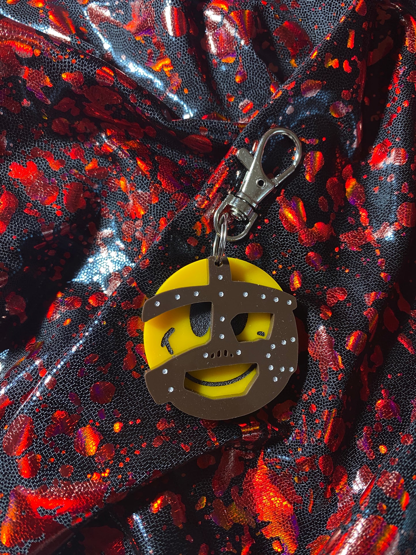 Hardcore Smiley Keychain