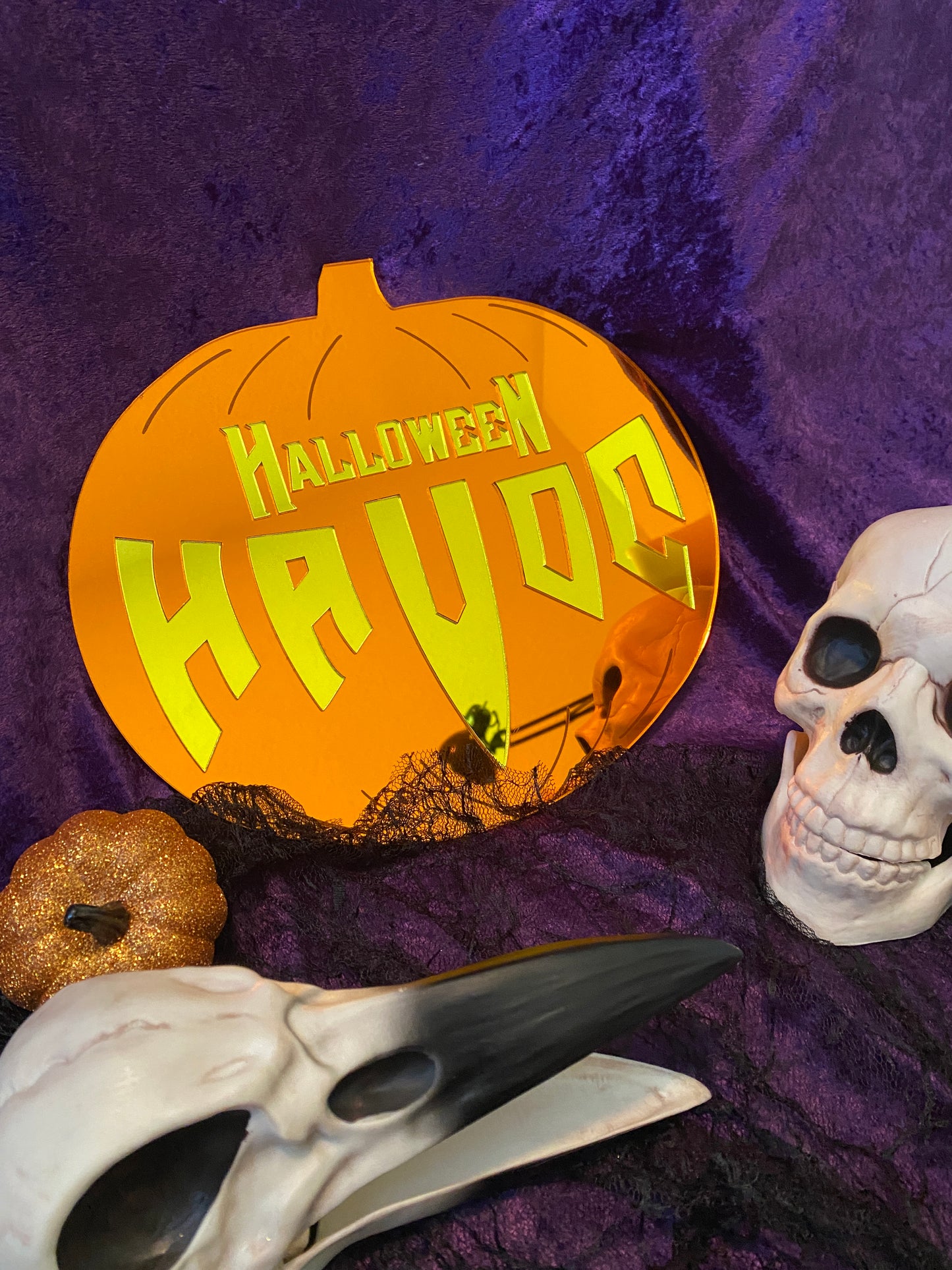 PRE-ORDER: Halloween Pumpkin Wall Mirror