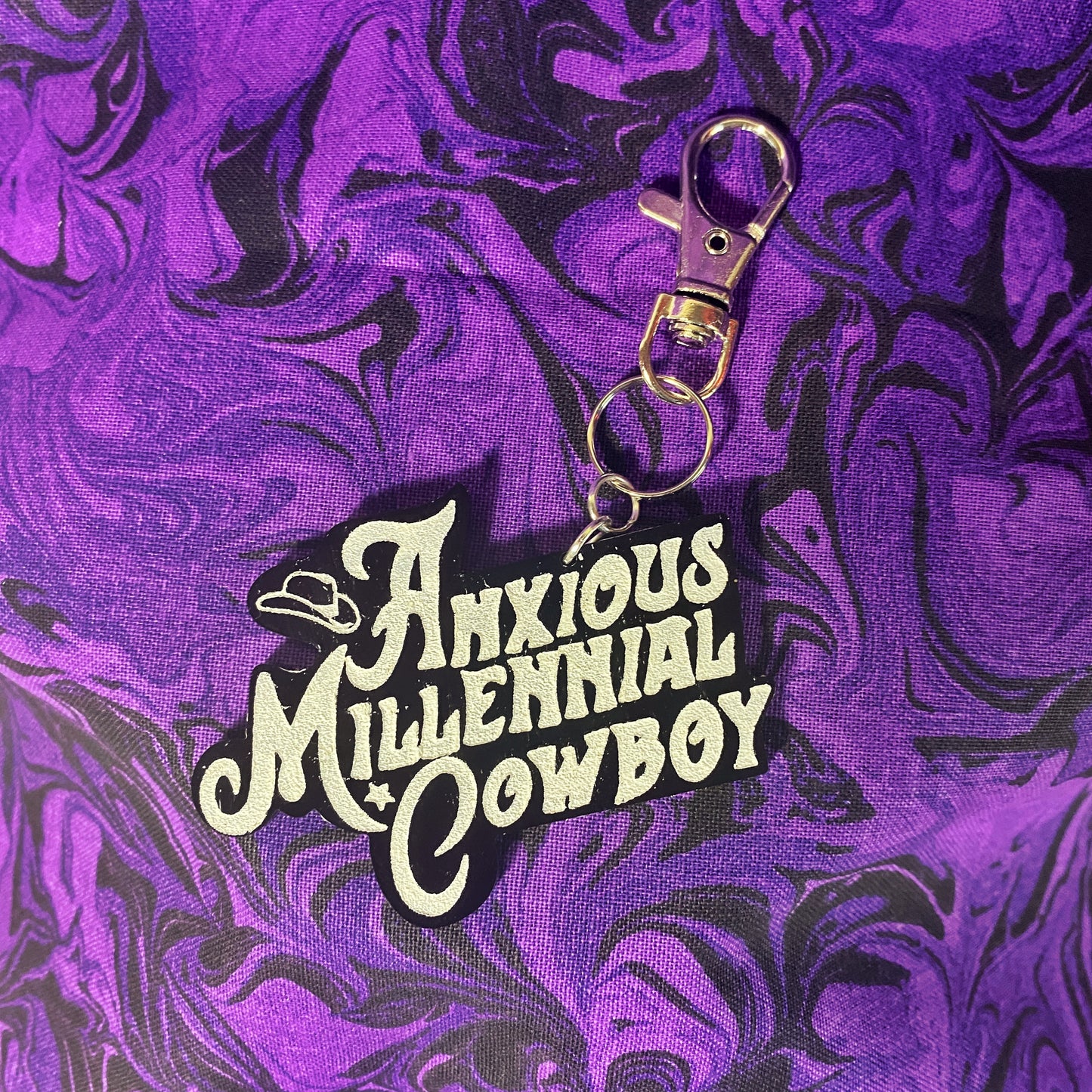 Anxious Cowboy/Cowgirl Keychain