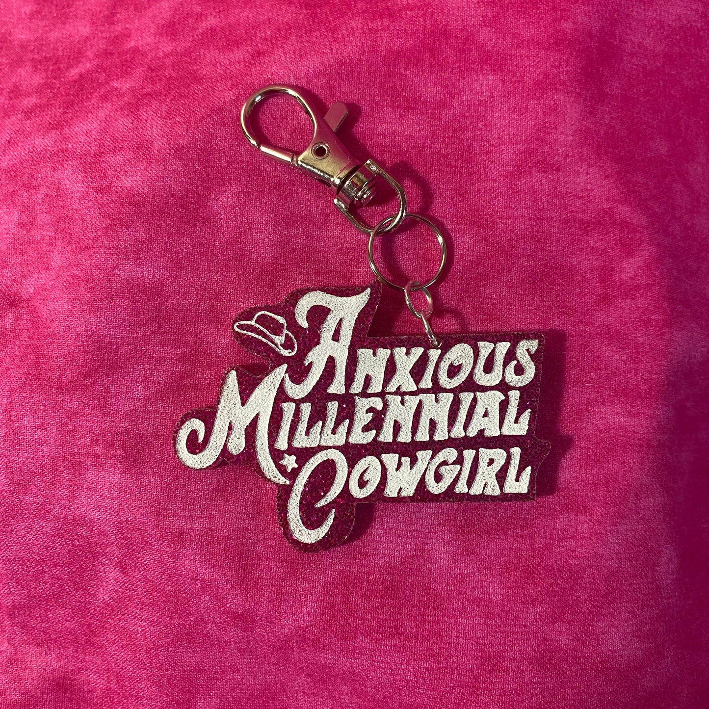 Anxious Cowboy/Cowgirl Keychain