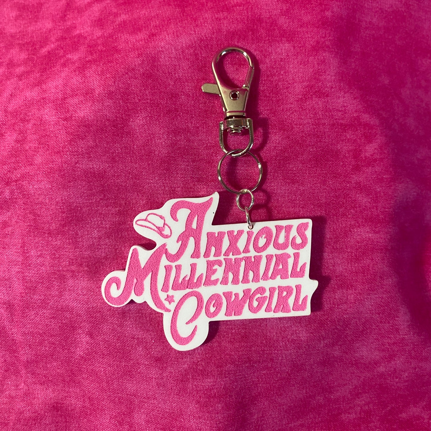 Anxious Cowboy/Cowgirl Keychain