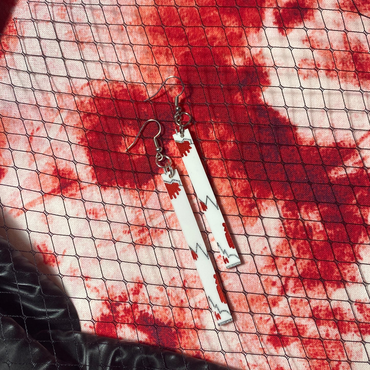 Bloody Light Tube Earrings
