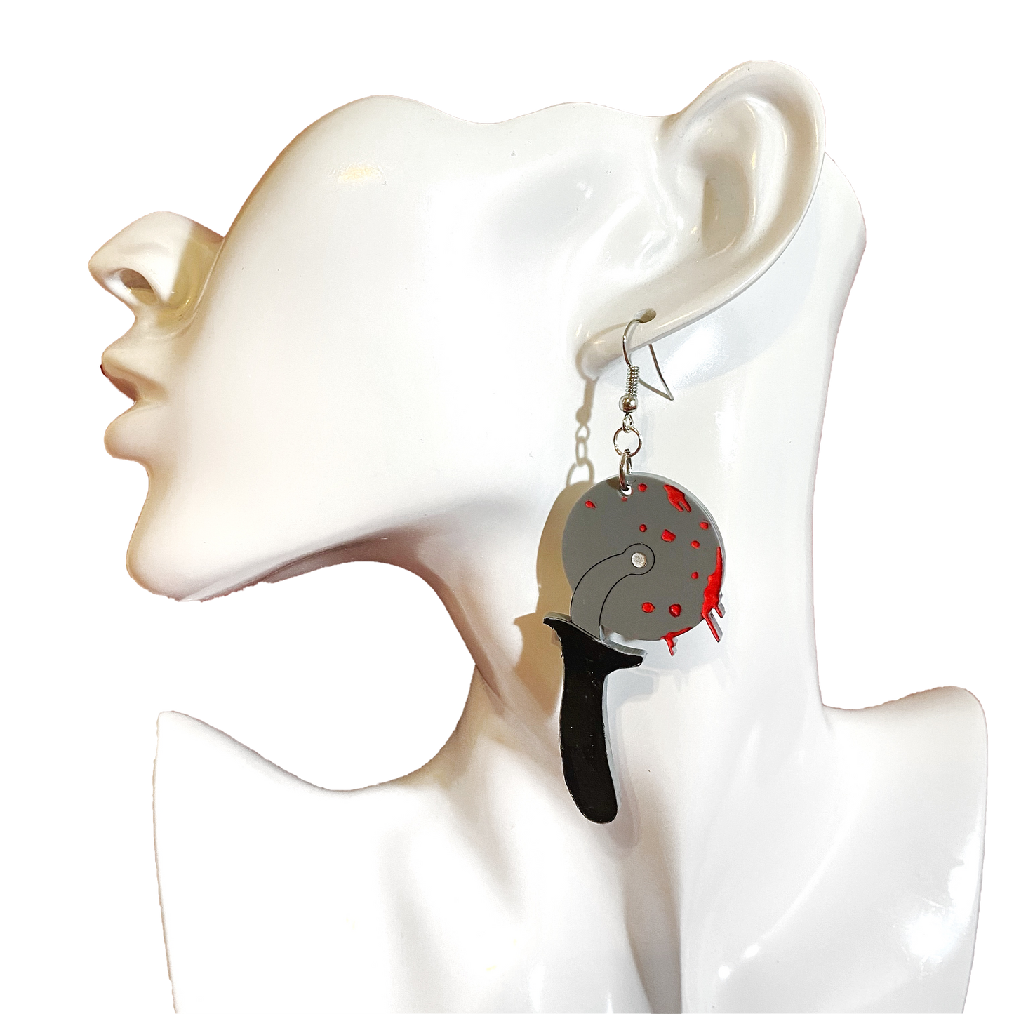 Bloody Pizza Cutter Earrings