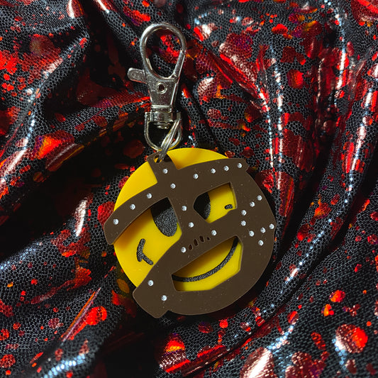 Hardcore Smiley Keychain